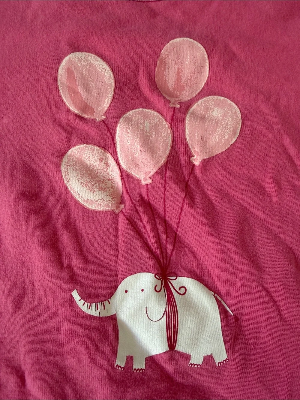 GAP Girls Hot Pink Top and Cream Balloon Pajama Set 12-18months