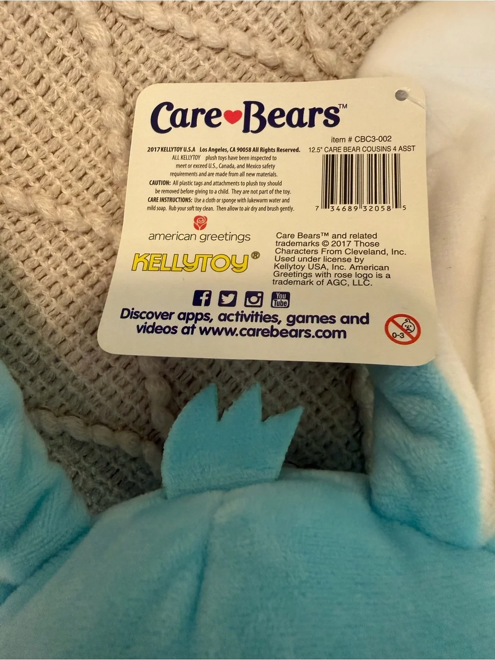 Care Bears soft blue