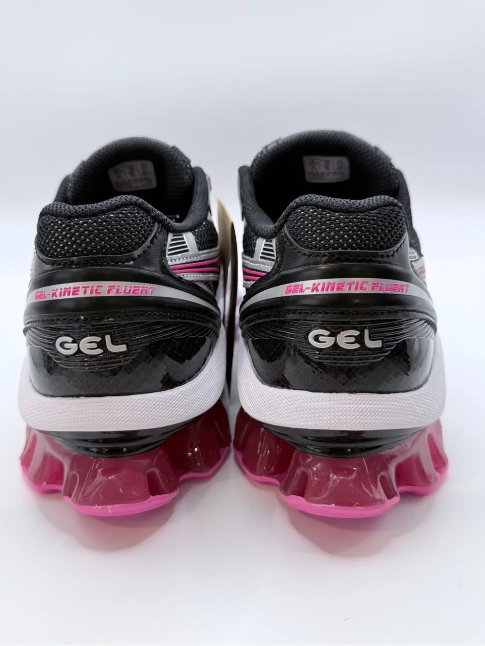 ASICS Gel Kinetic Fluent Women's Black Silver Pink Running Shoes
