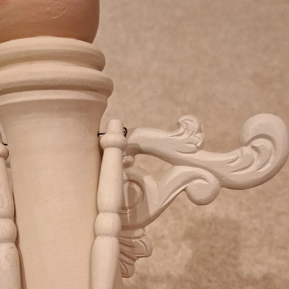 Wooden Angel Figurine with Snowflake Pendant