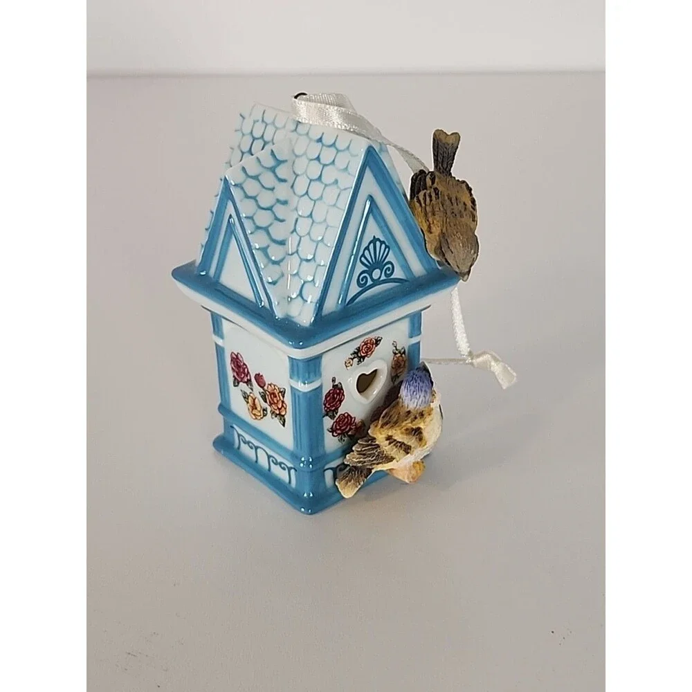 Birdhouse Ornament 2000 Bradford Editions Dewdrop Dwelling #68565 Porcelain