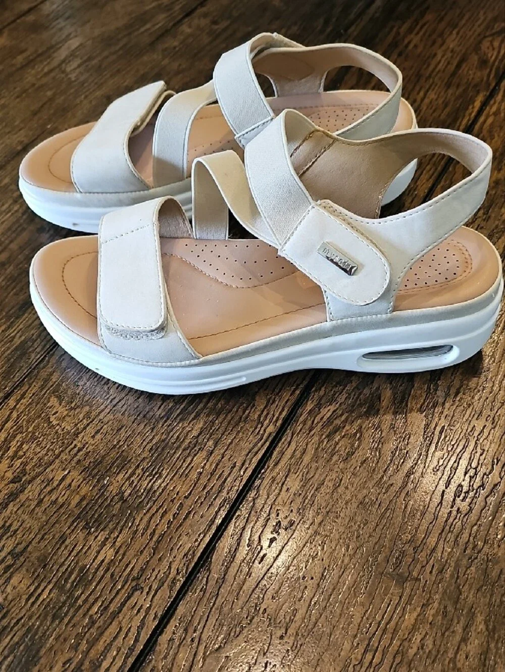 Mysoft Beige Strappy Comfort Sandals