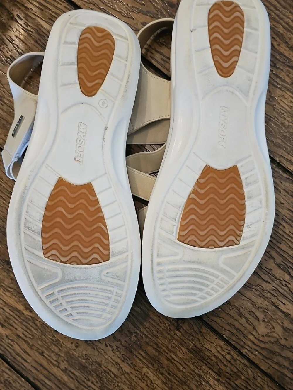 Mysoft Beige Strappy Comfort Sandals