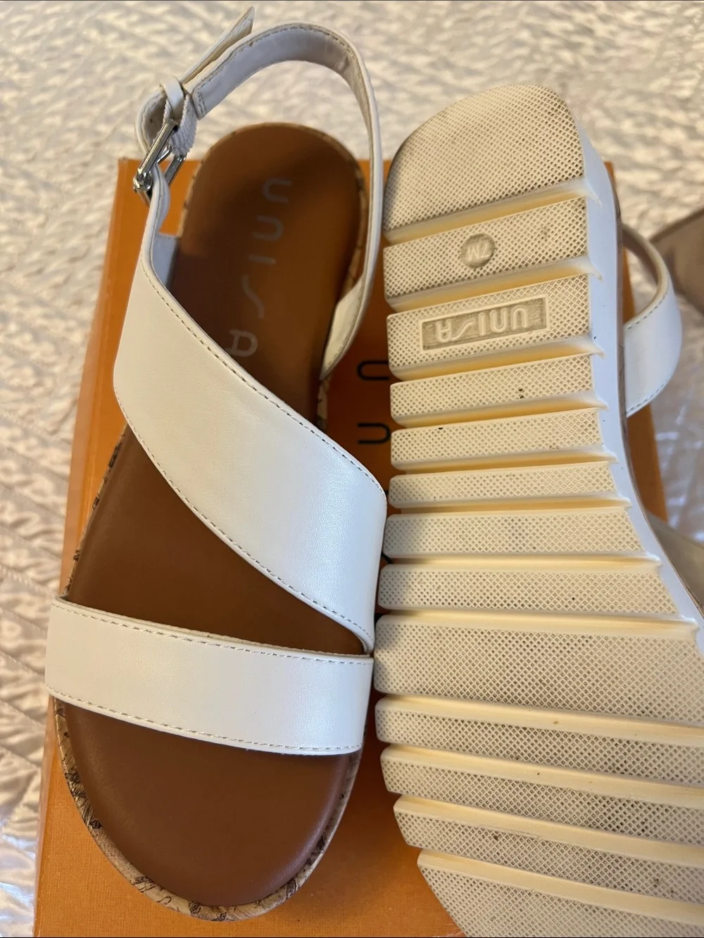Unisa white sandals