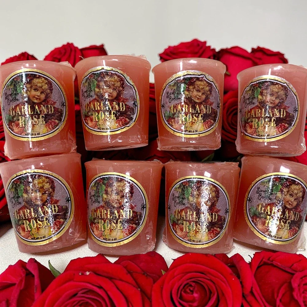 Vintage NEW 1990's Yankee Candle Garland Rose Sampler Votive Display Box Lot 8