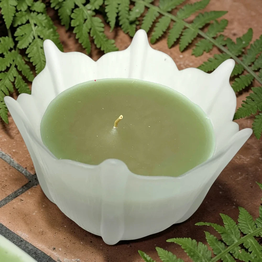 Vintage Seasons Inc Heather & Hyacinth Candle Frosted Tulip Glass Holder NEW