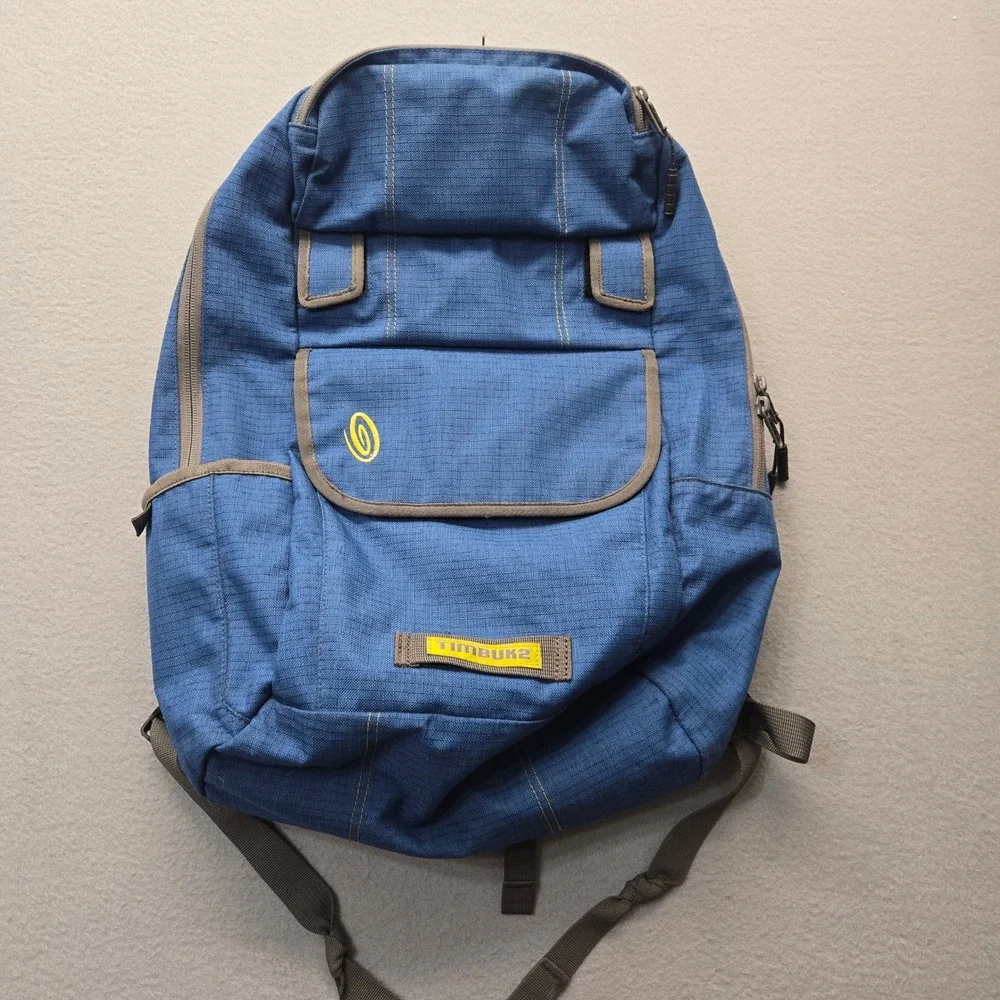 Timbuk2 Laptop Backpack Blue Ripstop Travel‎ Commuter Bag with Bottle Opener