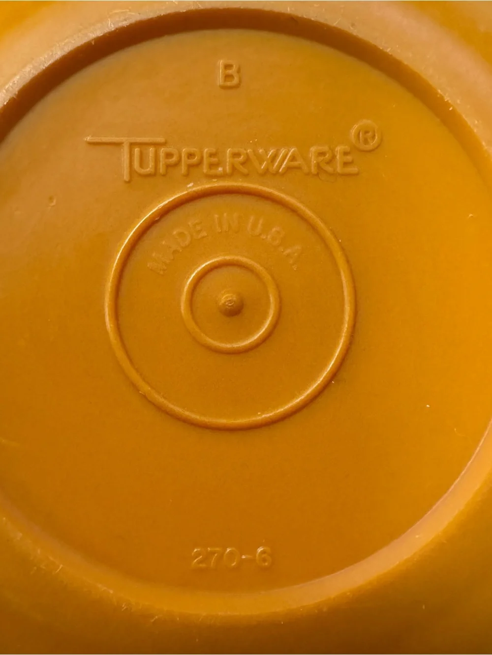 Tupperware orange storage