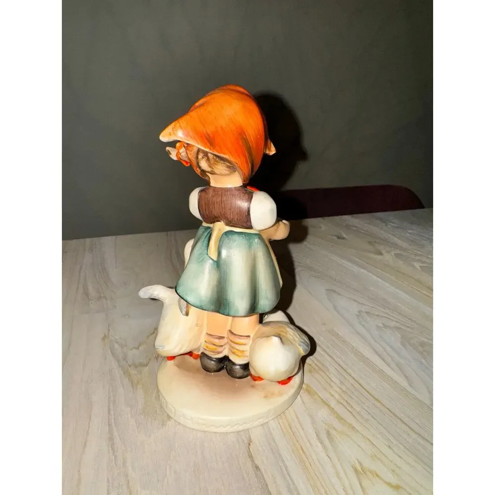 Vintage Copr. W Goebel Girl Hummel & Ducks Patient Figurine Ceramic 6.5