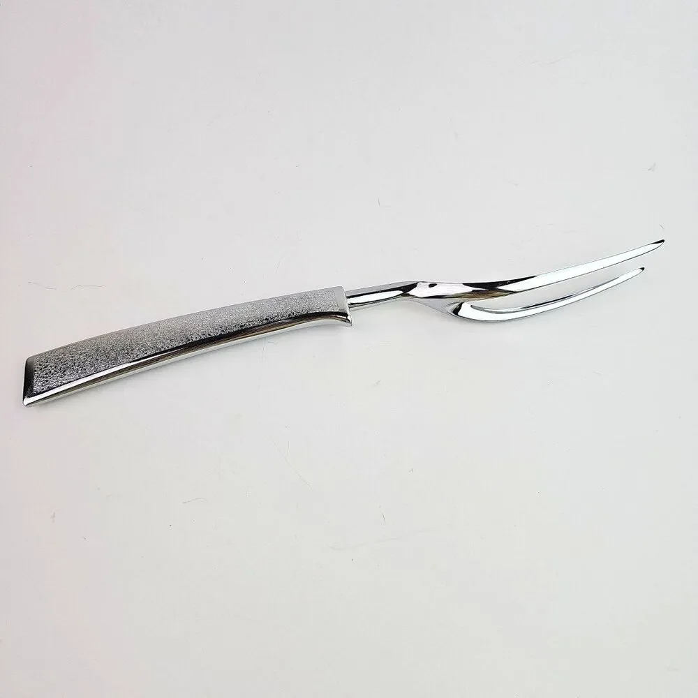 Vintage Chas D Briddell Carvel Hall Stainless Steel Carving Fork 10.5 in USA
