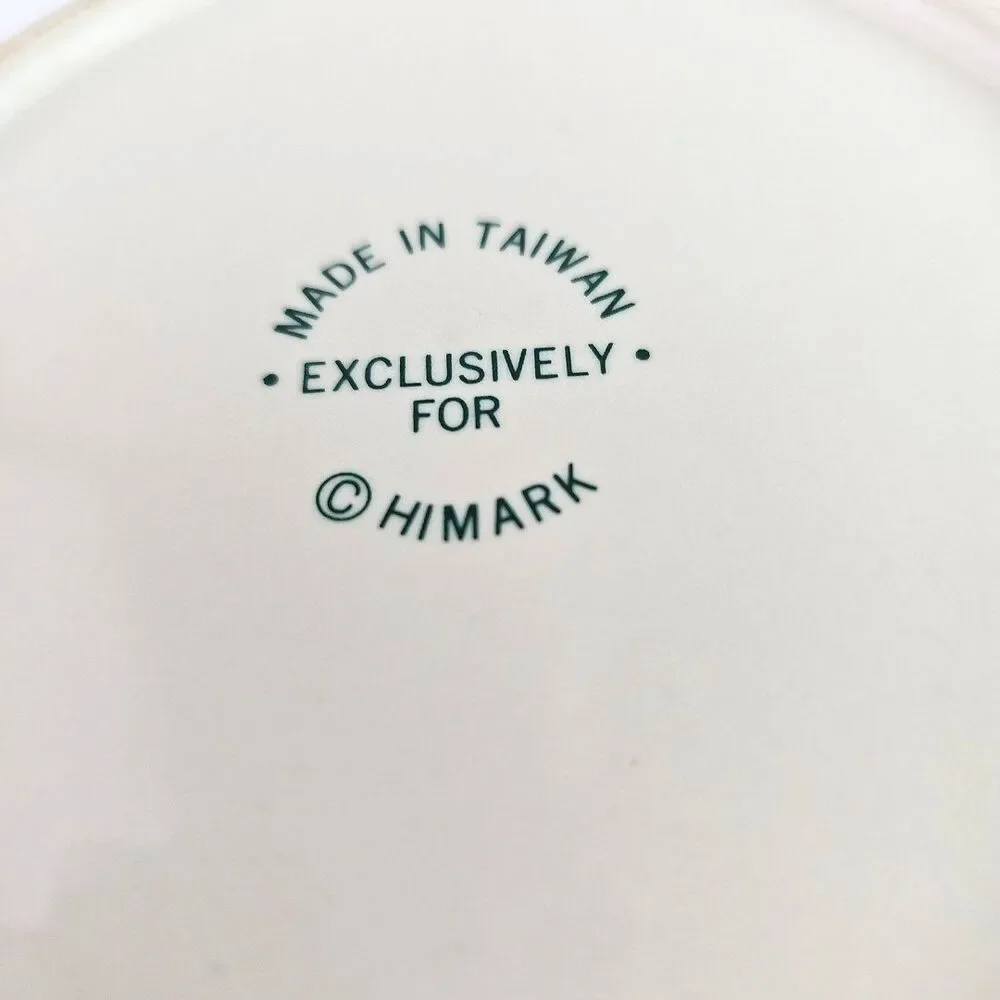 Vintage Himark Canister n Lid Cream Green Ivy Theme 6 x 4.50 inch Tight Seal