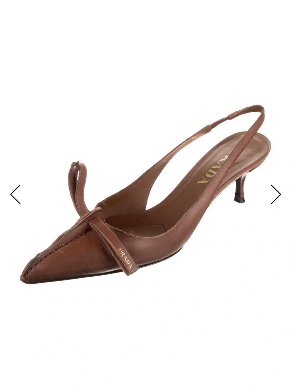 Prada slingback smooth