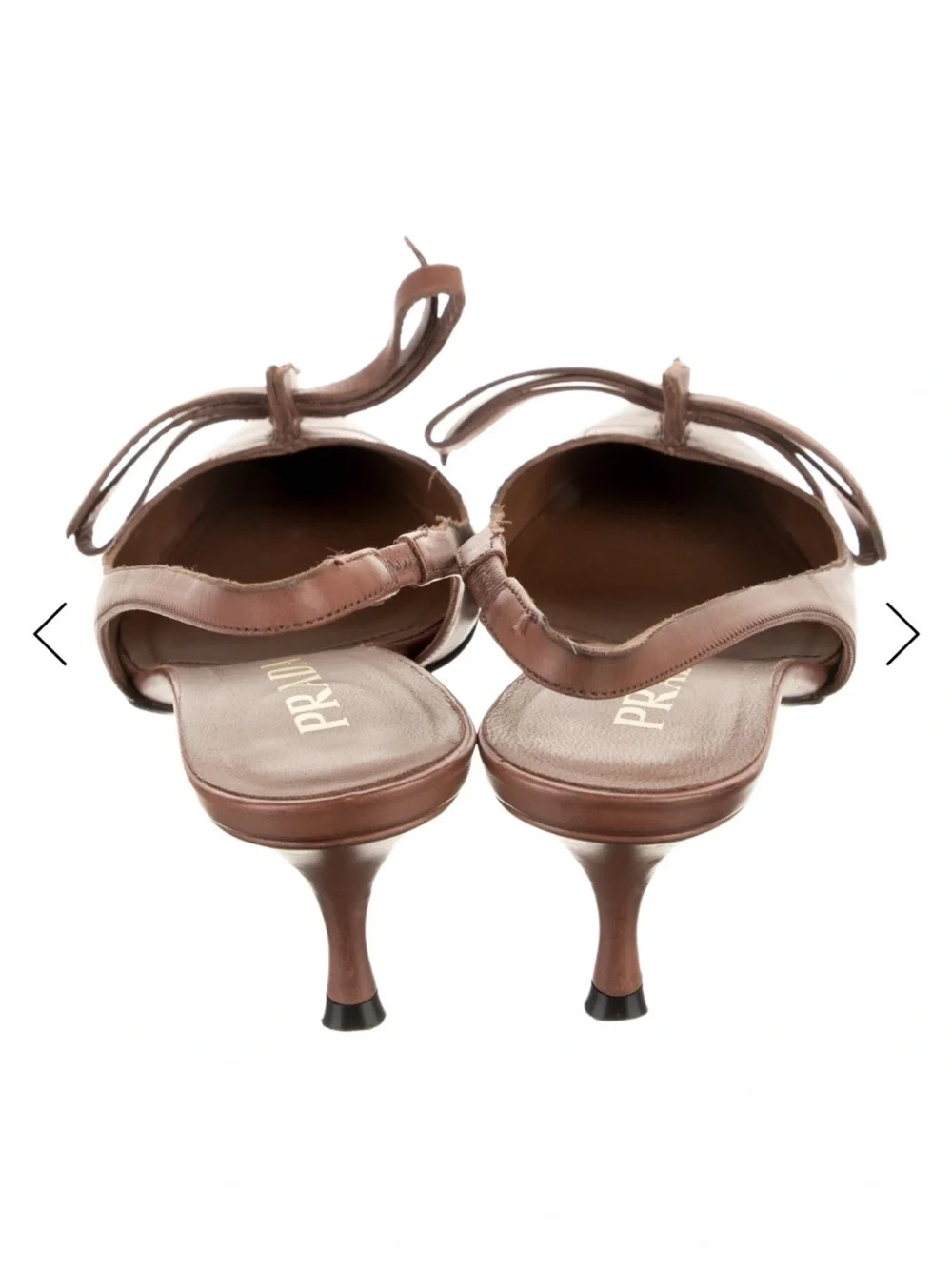 Prada slingback smooth