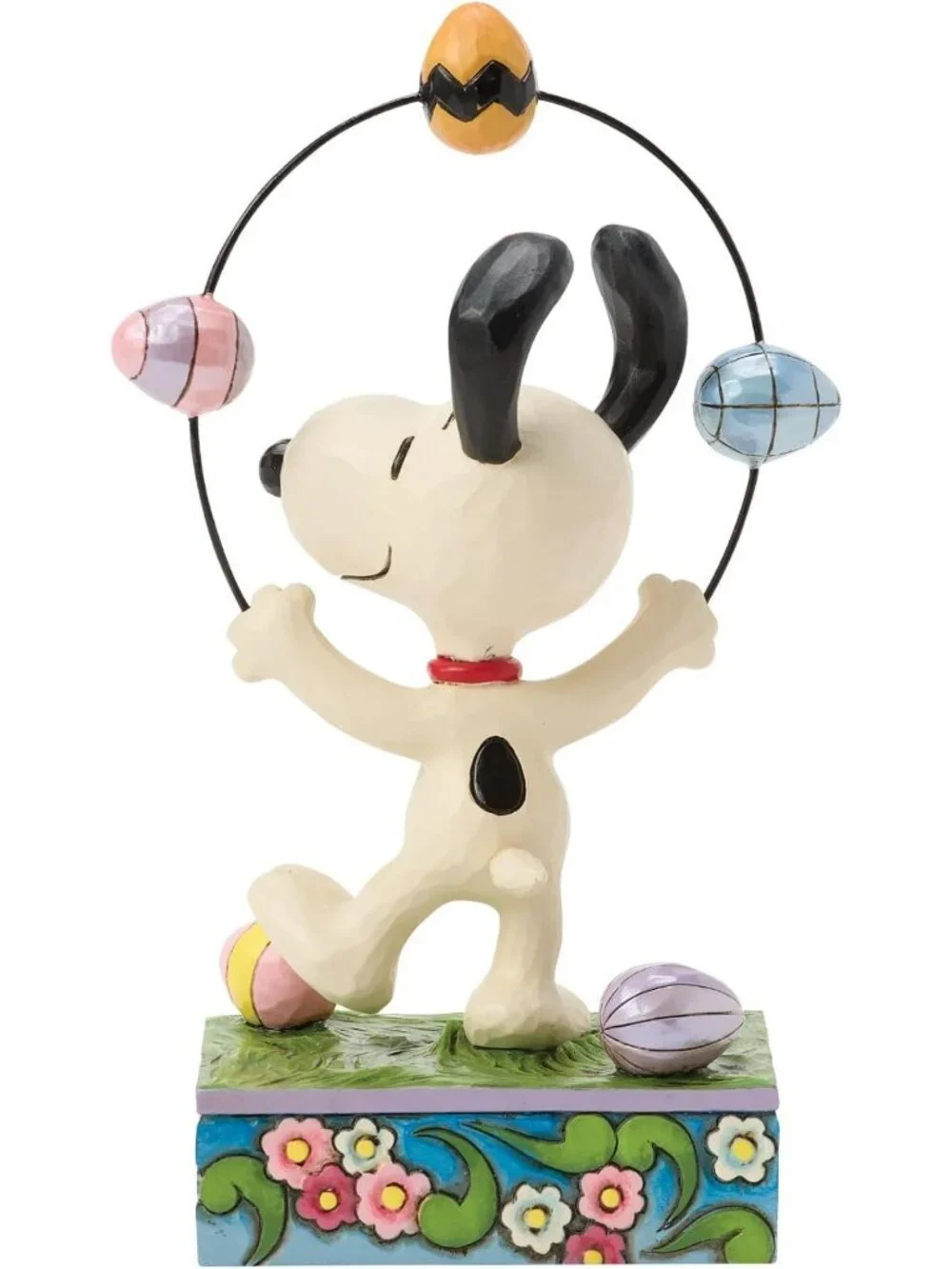 Snoopy Juggling Easter Eggs Figurine, 6.1 Inch, Colorful Spring Decor
