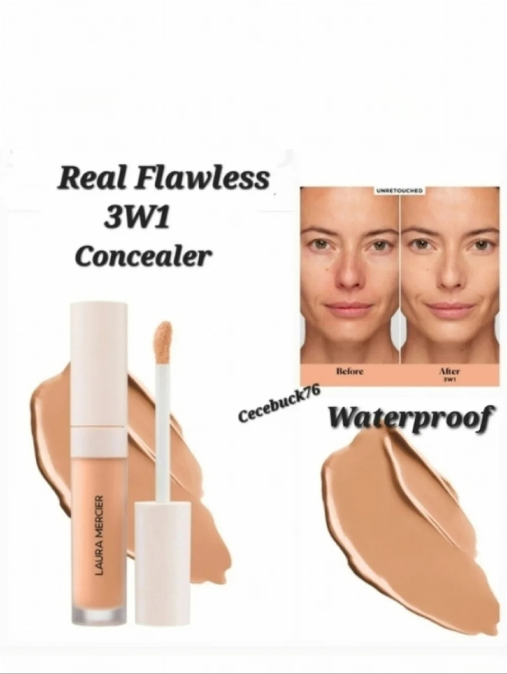 🌺Laura Mercier 3W1 Real Flawless Weightless Perfecting Serum Concealer