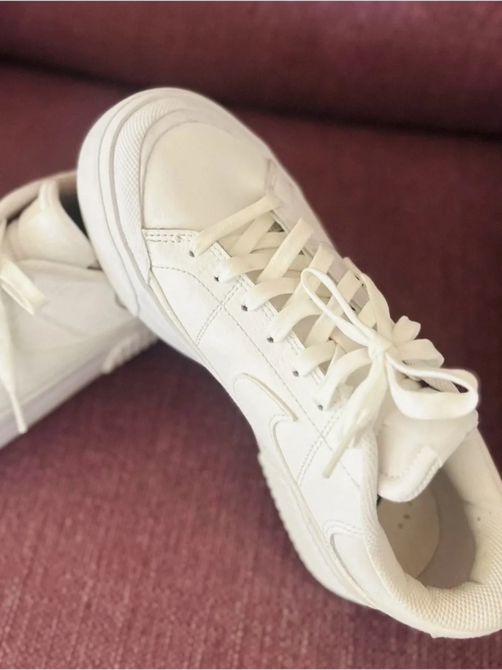 Nike Court Legacy Lift Triple White Women's tennis shoes Size 8
