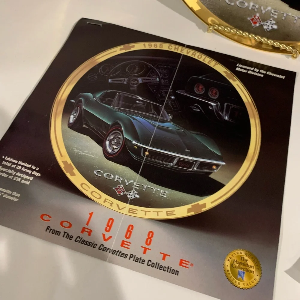 The Hamilton Collection 1968 Corvette Plate # 4125A