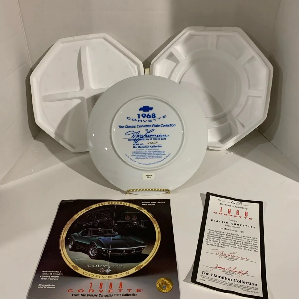 The Hamilton Collection 1968 Corvette Plate # 4125A