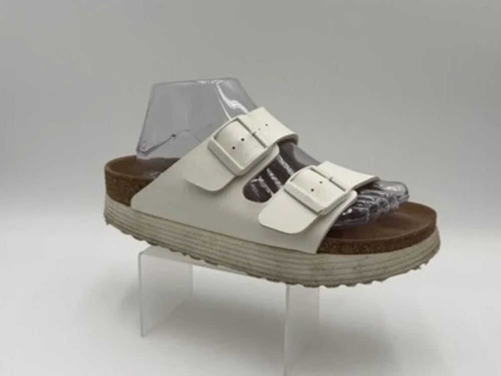 Birkenstock Papillio Sandals Womens US 8 EU 39 White Birko Slides Slip On