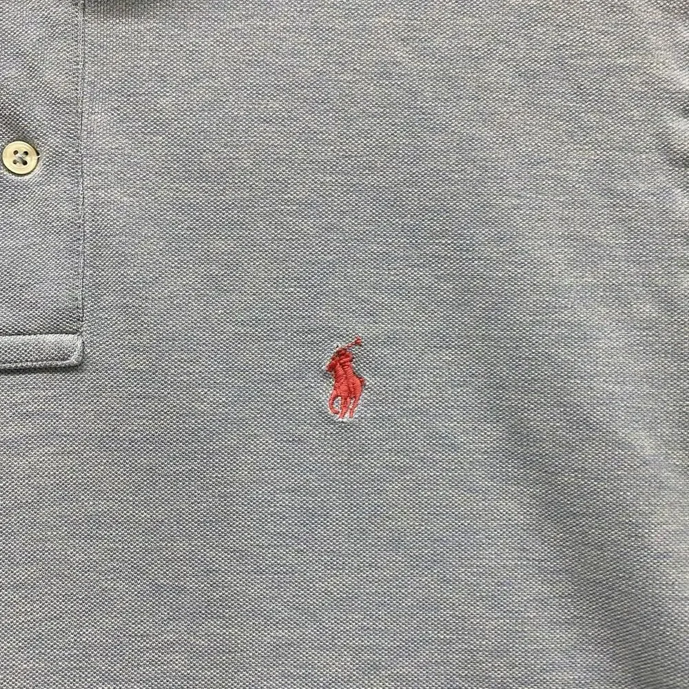 Polo Ralph Lauren Classic Fit Polo Shirt Mens Large Blue Heather Red Pony Preppy