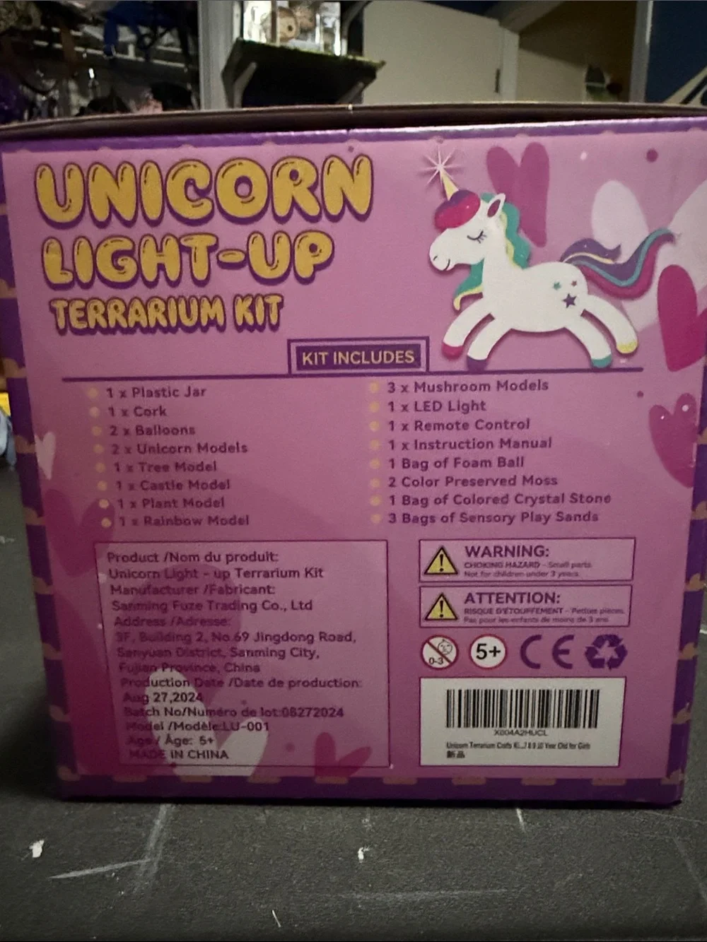 Unicorn Light-Up Terrarium Kit - Pink