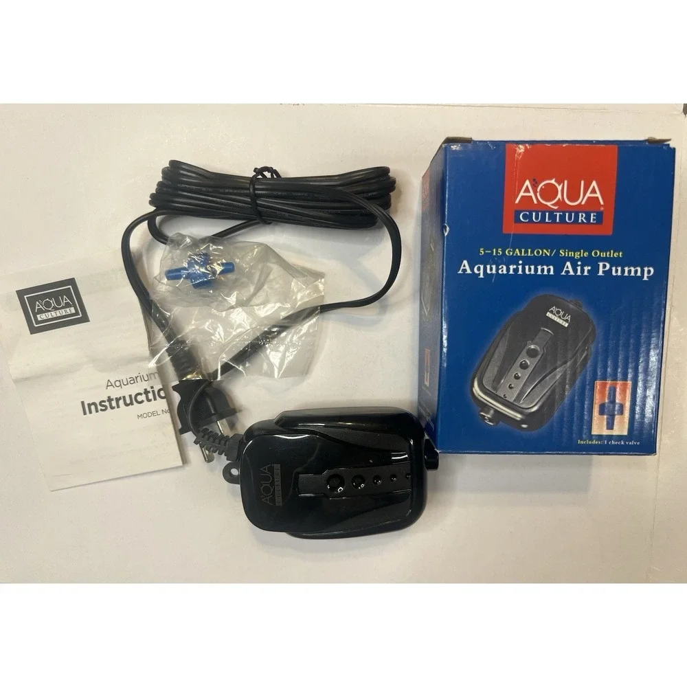 Aqua‎ Culture 5 to 15 Gallon Single Outlet Aquarium Air Pump