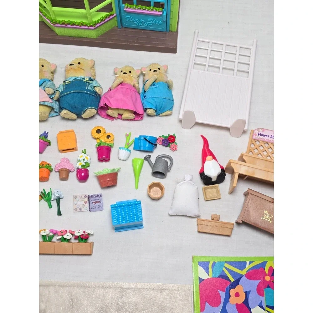 Li'l Woodzeez-Li'l Petals Flower Shop Playset Accessories Critters Sheeps Set