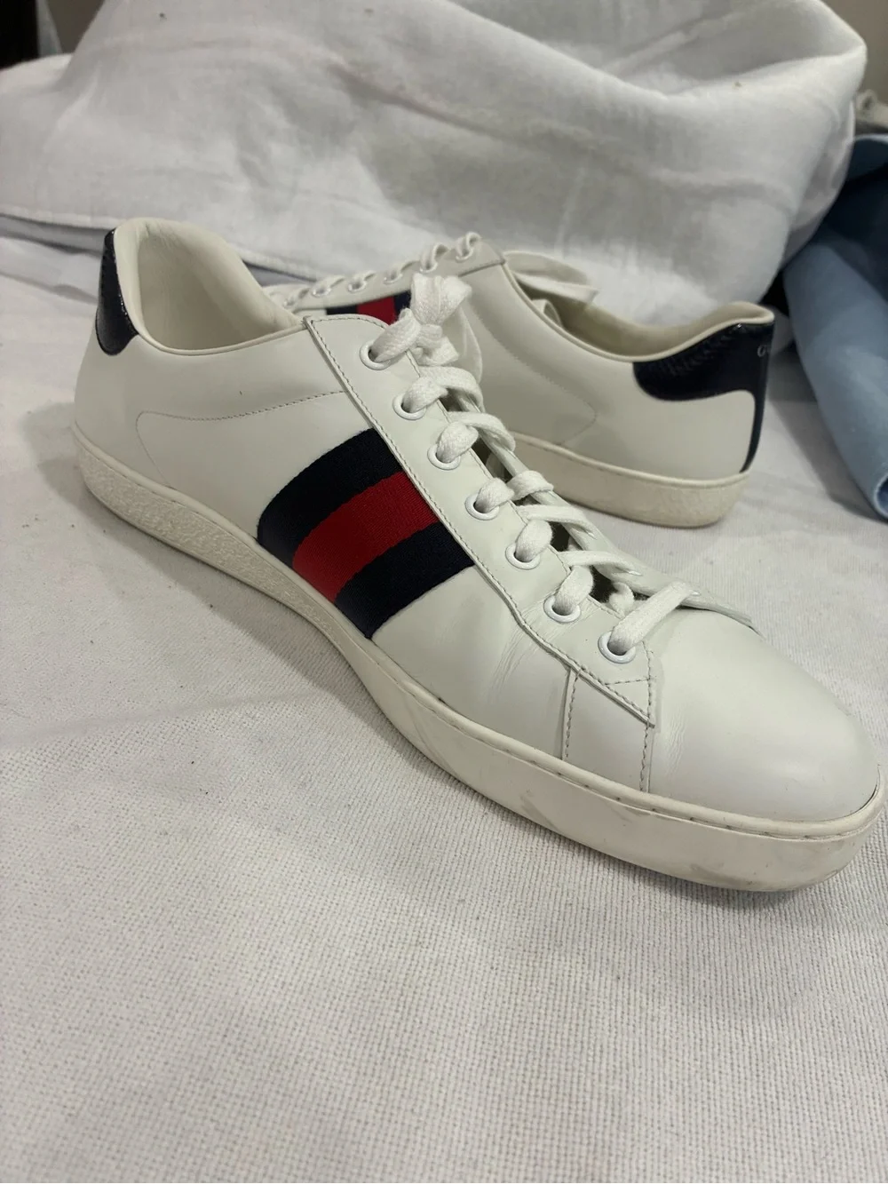 Gucci white leather