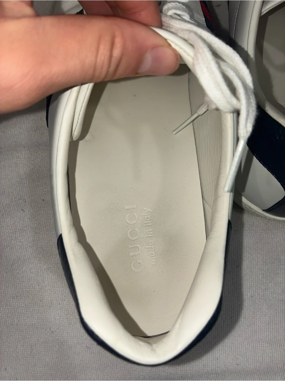 Gucci white leather