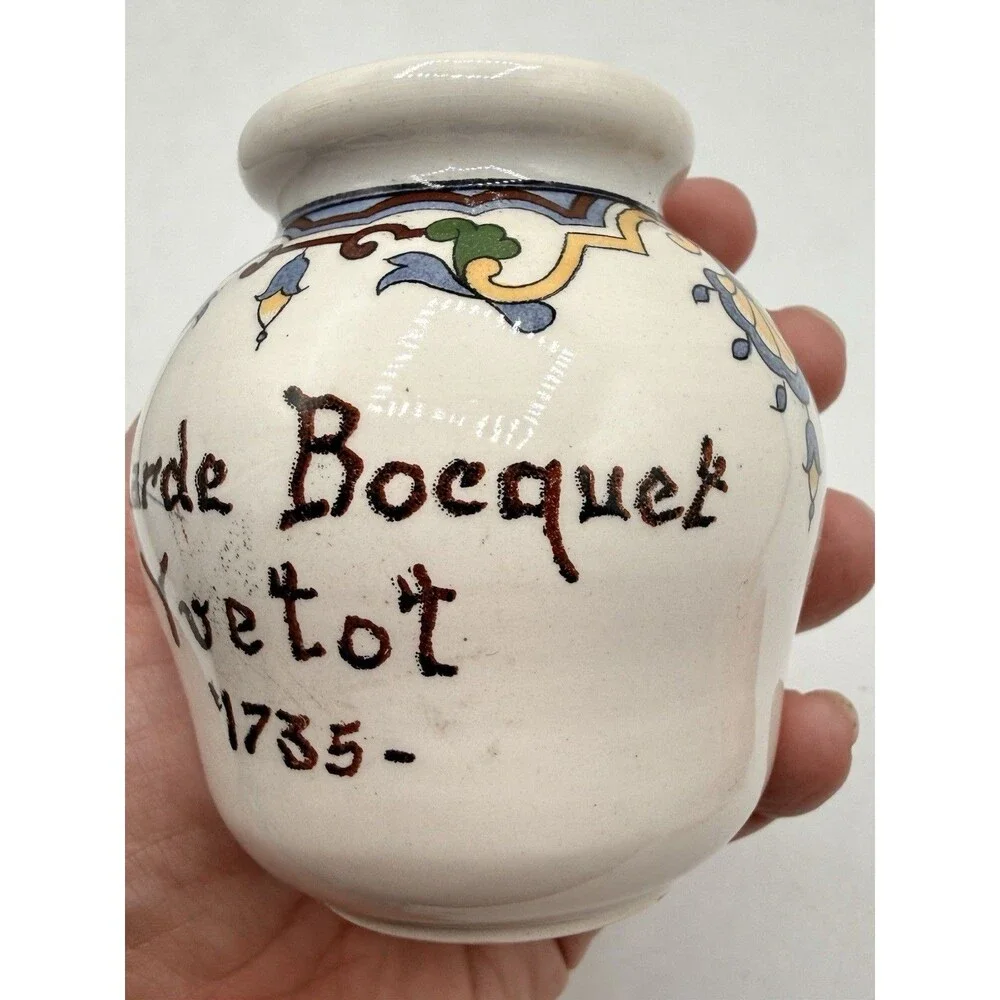 Vintage DIGOIN & SARREGUEMINES  MUSTARD JAR with Lid ~ Made in FRANCE