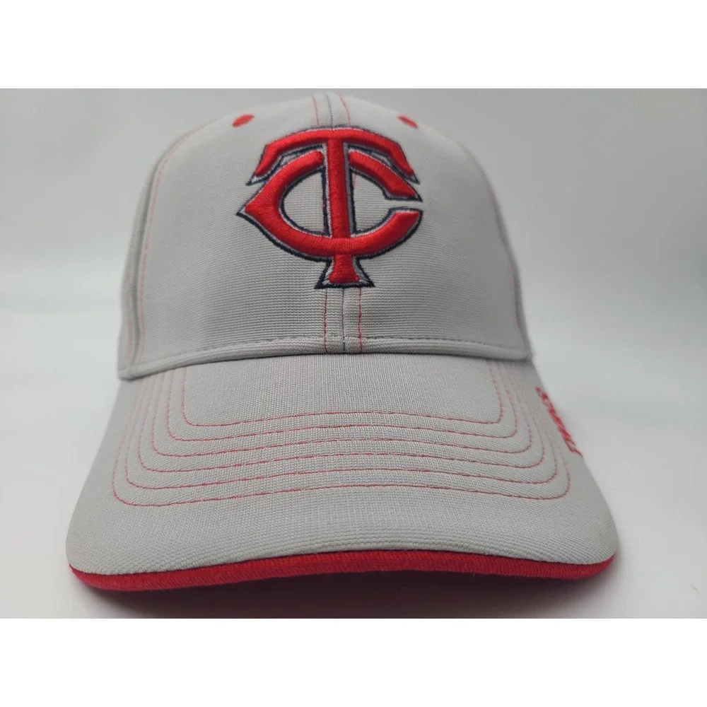 Minnesota Twins Fan Favorite Adjustable Hat Cap Polyester Blend Men MLB Gray Red