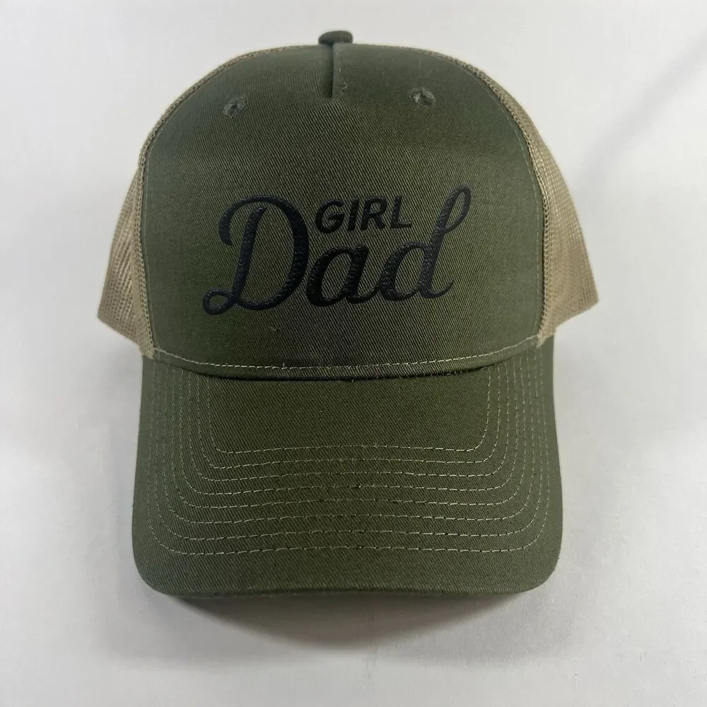 GIRL DAD Printed Five Panel Trucker Hat Port Authority Brand Trucker Cap