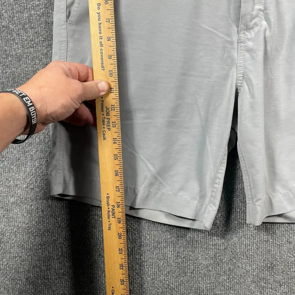 Faherty All Day Shorts Men's 36 Gray Zip Pockets Drawstring Casual Outdoors