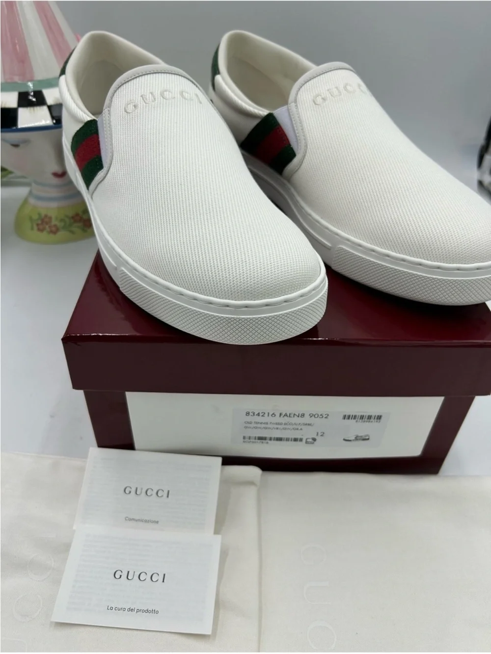 Gucci white canvas