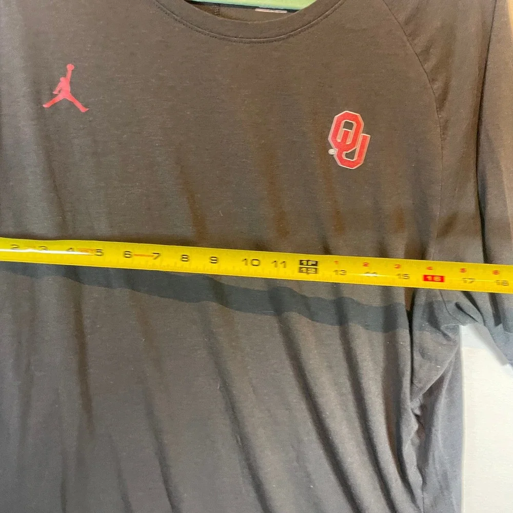 Jordan Oklahoma Sooners OU Logo T-Shirt Gray Athletic Performance - Size‎ 3XL