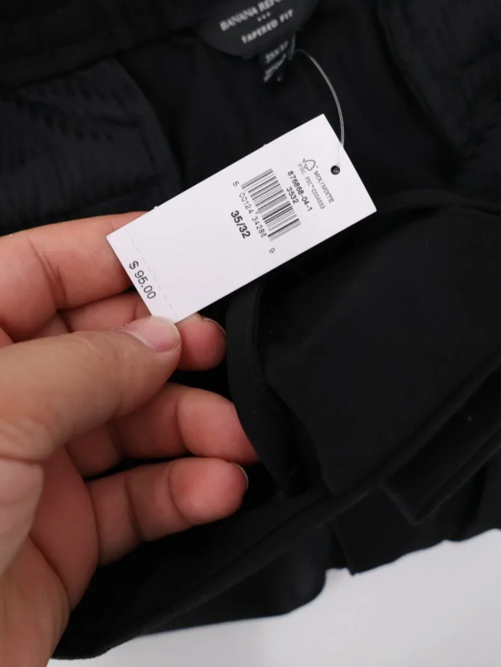 NWT Banana Republic Pants Men's 35 Tapered Fit Tailored Trouser Elastic Waist
