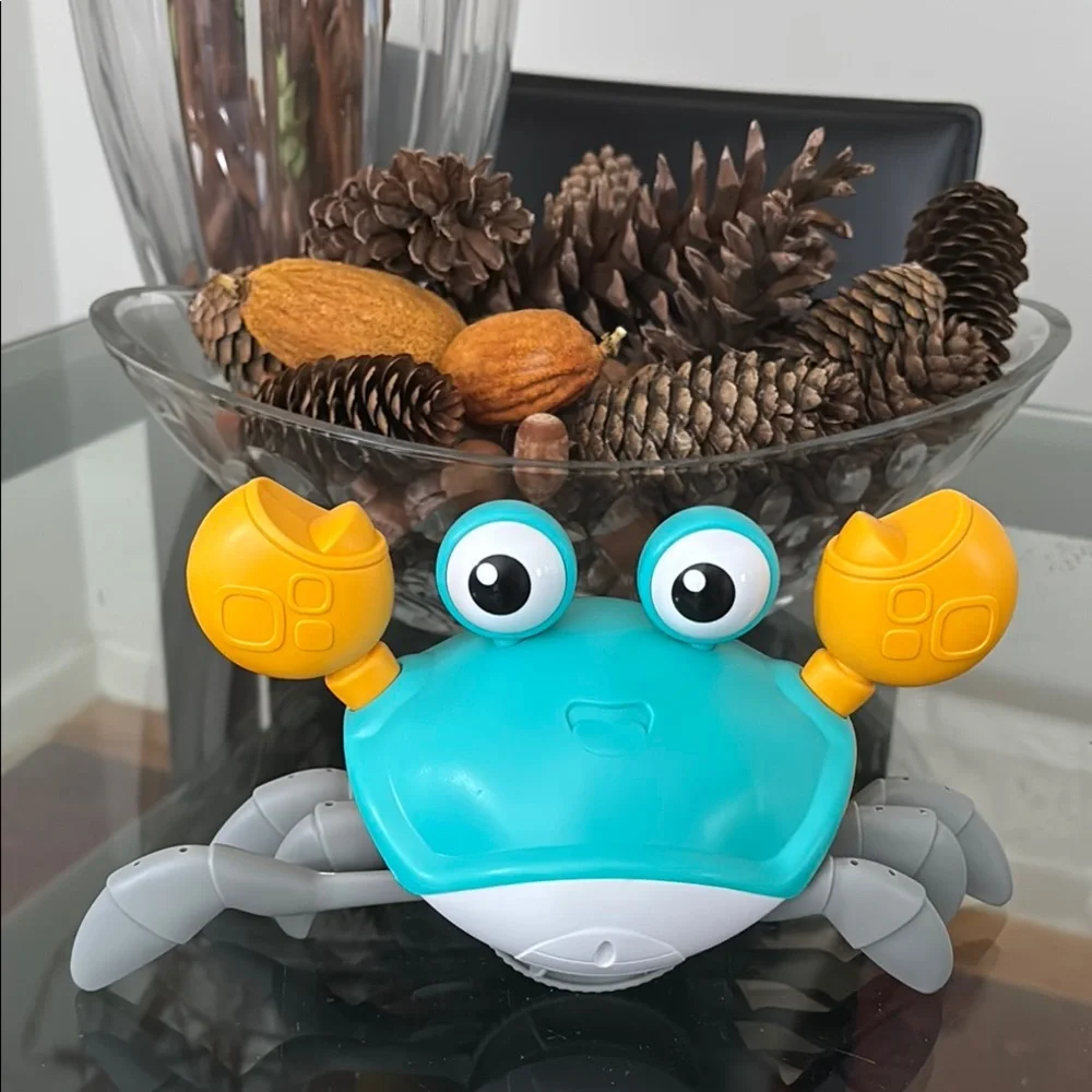 Adorable Crab Toy Big Eyes Movable Claws Tummy Time Viral