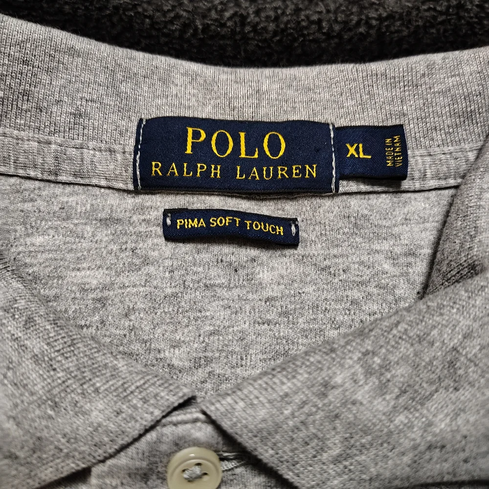 Polo Ralph Lauren Gray Pima Soft Touch Polo Cotton Shirt Mens Size XL