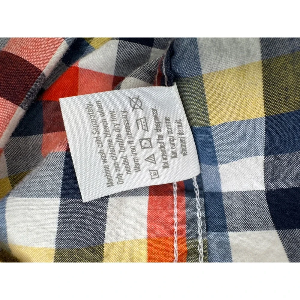 Gymboree Boys XL 14 Plaid Button Down Shirt Multicolor Long Sleeve Cotton
