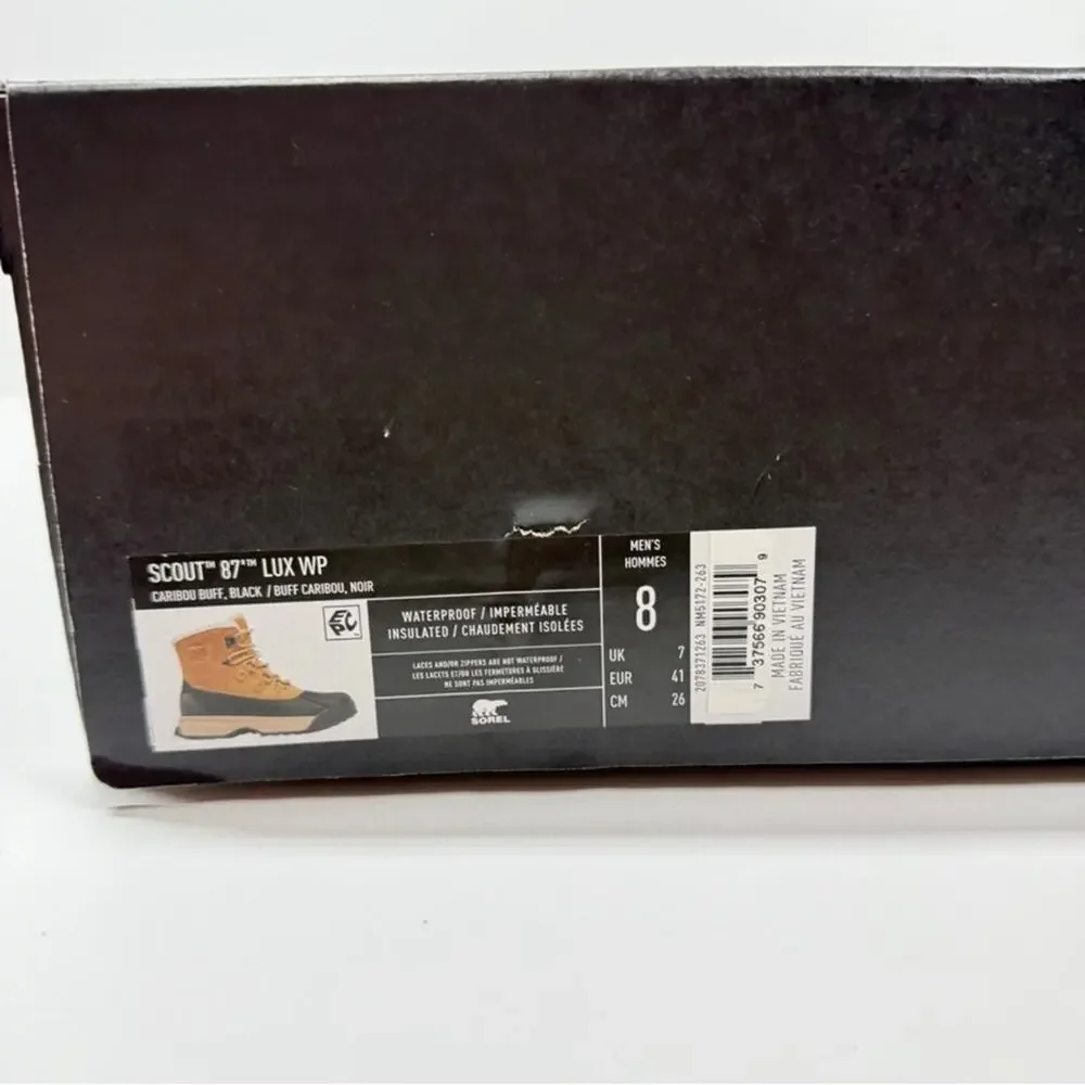 NIB • SOREL Men's Scout 87 Lux Waterproof Hiking Boot Size: 8