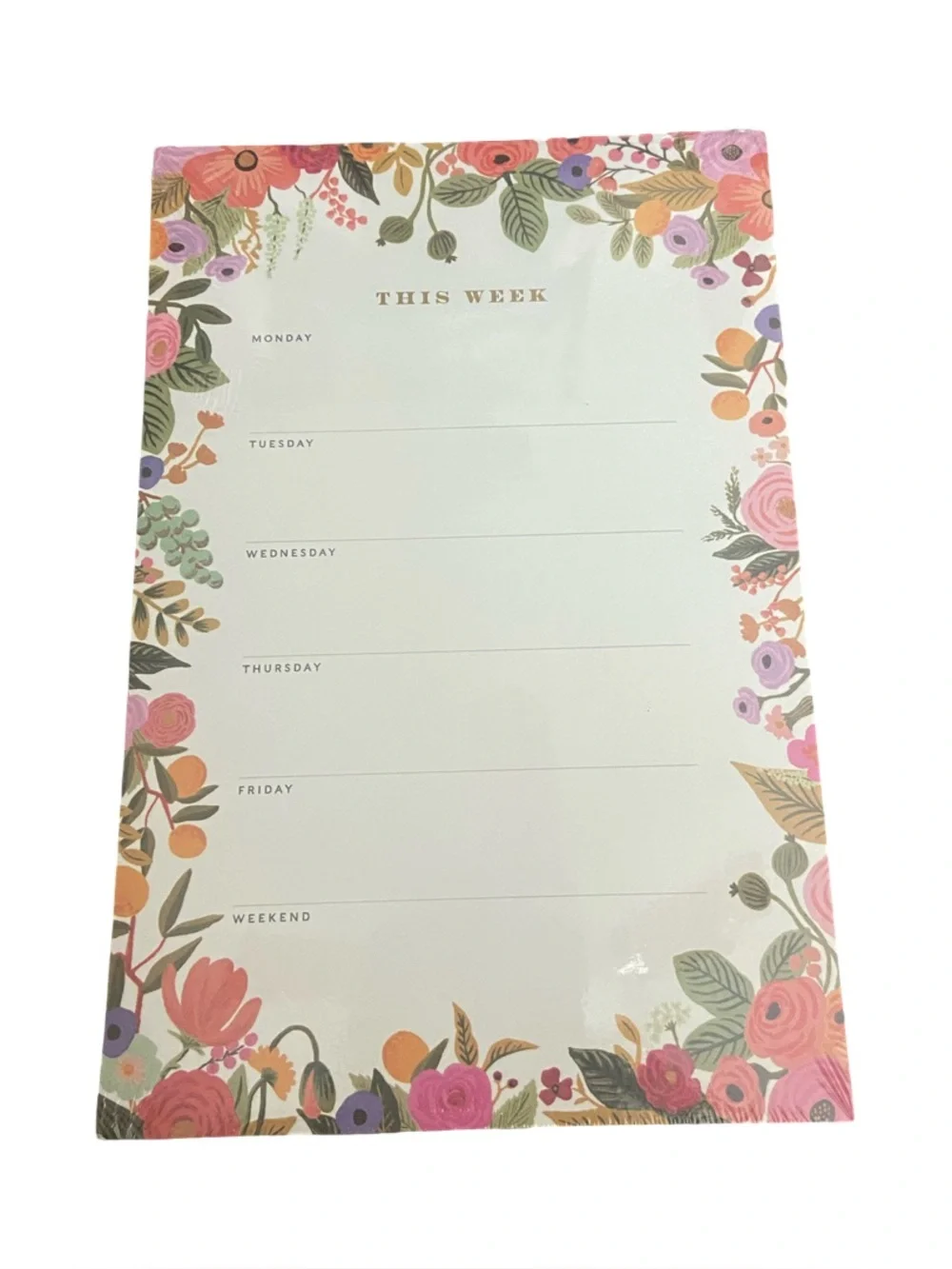 Floral Weekly Notepad