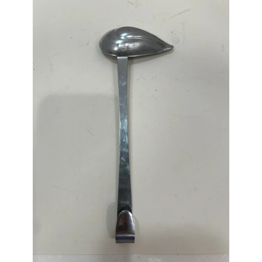 Vintage Japan Tea Bag Strainer Holder Handled Silver Hanging Spoon 8.5