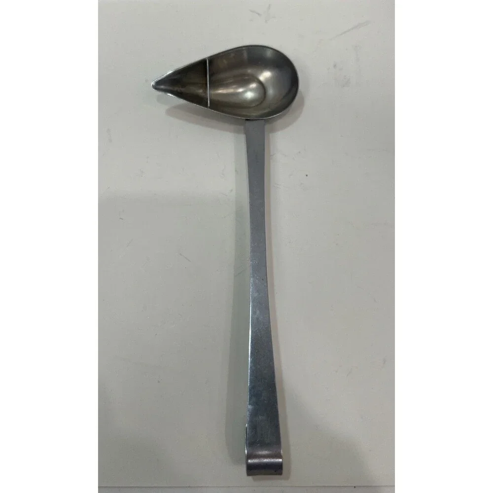 Vintage Japan Tea Bag Strainer Holder Handled Silver Hanging Spoon 8.5