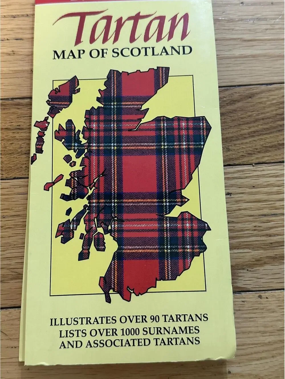 VTG 1979 Bartholomew Pictorial TARTAN Map of Scotland Printed in Great Britain