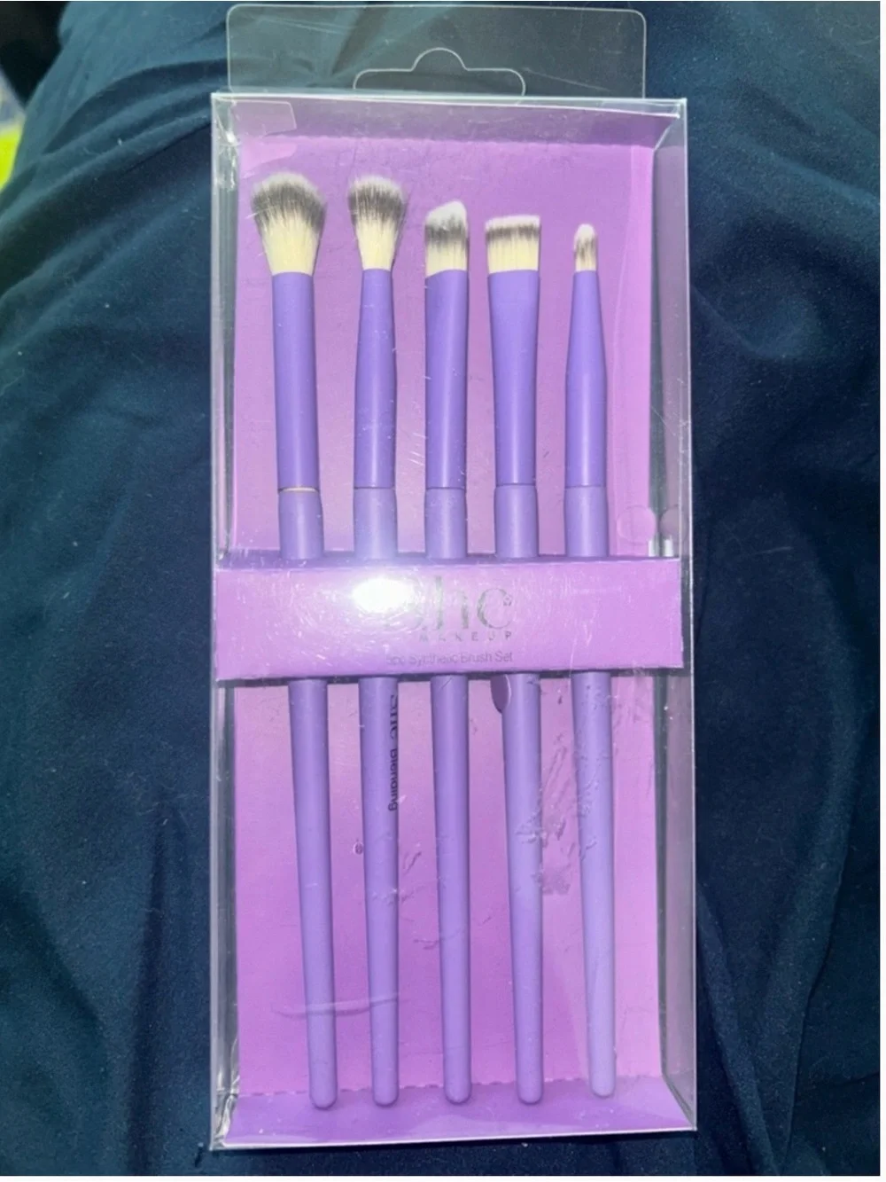 SHE Purple 5-Piece Makeup Brush Set