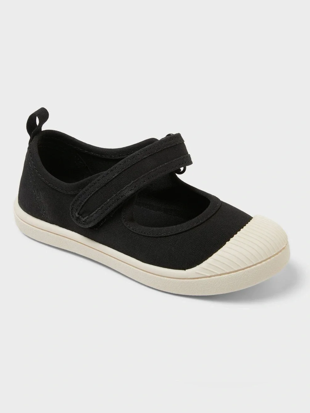 Cat & Jack Black Canvas Mary Jane Shoes with White Toe Cap Various Sizes
