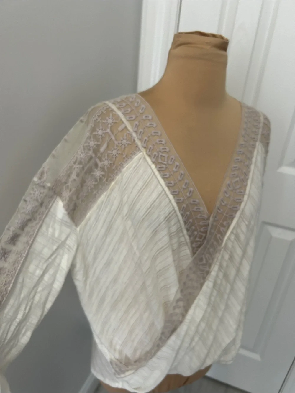 Free People ivory ribbed