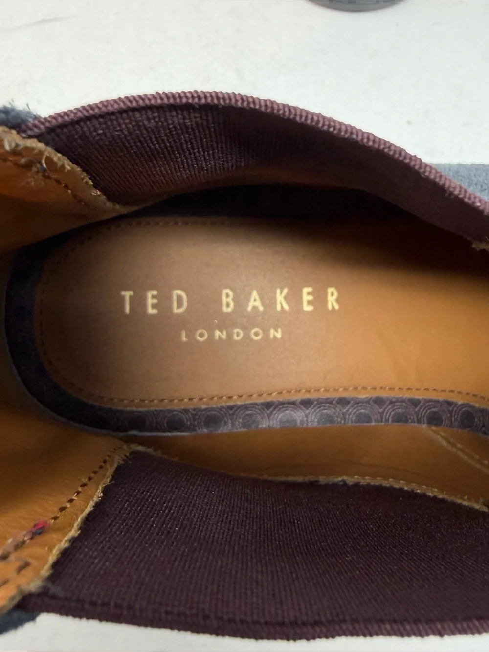 Ted Baker Chelsea Men’s Blue Suede Leather Pull-on Boots Sz US 9.5