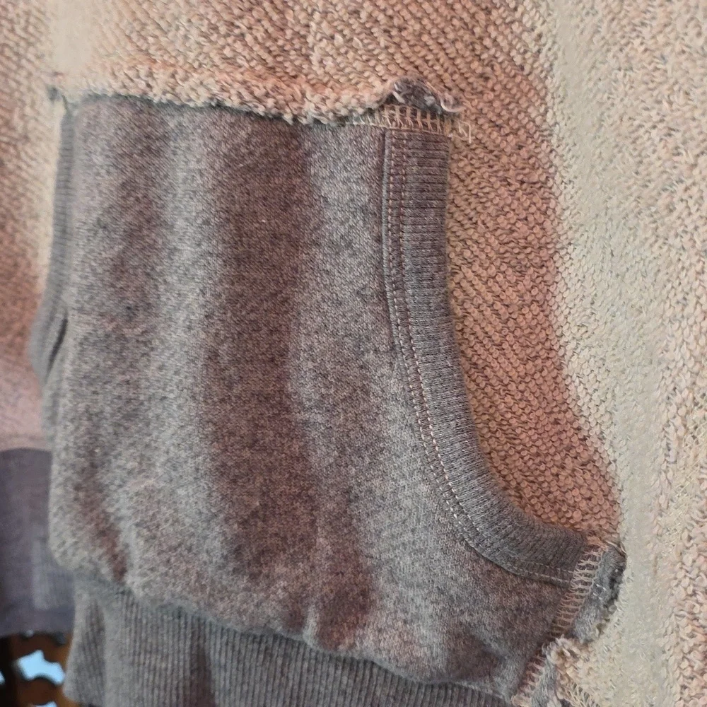 True Religion Gray and Cream Hoodie