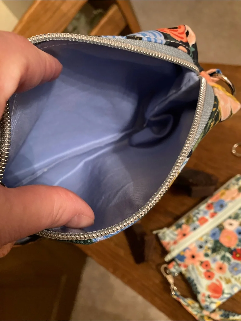 Makeup/Cosmetic Bag & Double Zip Wristlet Wallet Rifle Paper Co Bundle NWOT